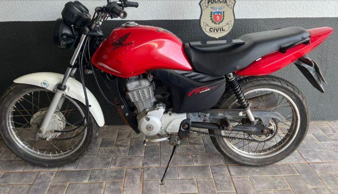 Homem é preso após Polícia Civil localizar moto furtada em Mangueirinha